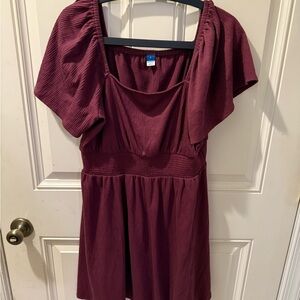 Elegant Pirple Women's Short Dress Size L Old Navy SMOKE FREE